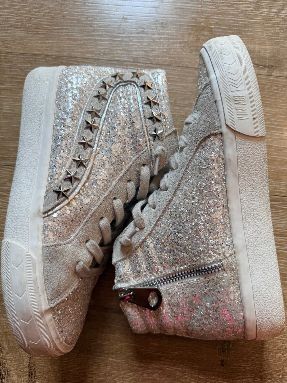 Vintage Havana Hailey high glitter high top sneakers